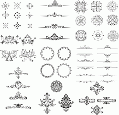 Ornamental Elements Design Kit Free CDR Vectors File