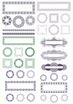Ornamental Frames Design CDR Vectors File