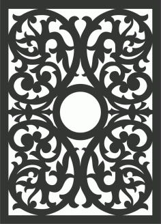 Outdoor Decor Metal Privacy Screens Pattern DXF File