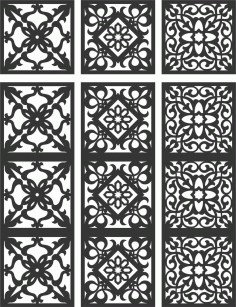 Outdoor Metal Privacy Screens for Decoration DXF File