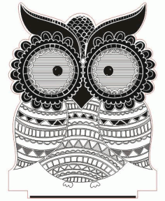 Owl Led Illusion Free Vector CDR File