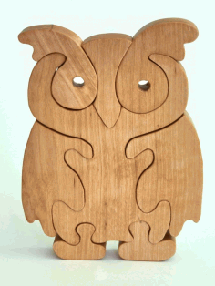 Owl Stand up Wooden Jigsaw Puzzle CNC Laser Cut Free DWG File