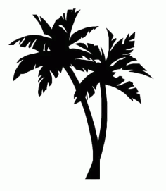 Palm Tree Silhouette CDR, DXF, PDF, Ai and SVG Vector File