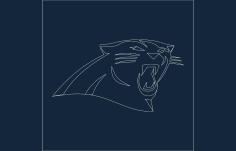 Panthers Logo Vector DXF File