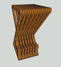 Parametric Delta Bar Stool Design CDR File