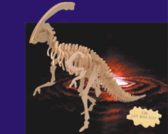 Parasaurolophus 3D Puzzle Laser Cut DXF File