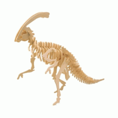 Parasaurolophus 3D Puzzle Template Laser Cut DXF File