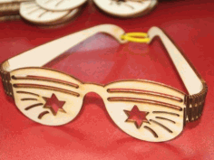 Party Sunglasses Plywood CDR File