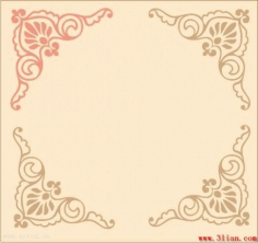 Pastel Four Side Corner Design Laser Cut CDR File