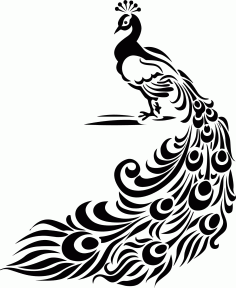 Peacock Vector Laser Cut CDR File