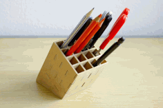 Pencil Stand 3mm Desk Organizer Laser Cut DXF File