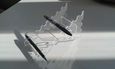 Penholder 3mm Plexi Laser Cut DXF File