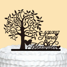 Personalized Wedding Cake Topper Free Vector CDR File