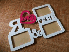 Picture frame I love you Laser Cut CDR File