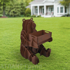 Plasma Cut BBQ Grill Bear free DXF Vectors File