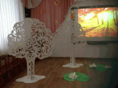 Plywood decorative trees CNC Laser Cut Free CDR File