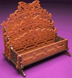 Plywood Laser Cut Basket DXF File