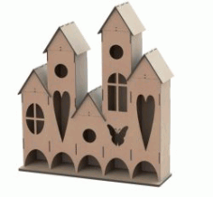 Plywood Tea House for Laser Cut CNC CDR File