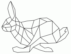 Polygonal Rabbit Drawing CDR File