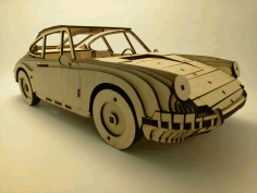 Porsche 911 1964 Wooden Model 3mm Laser Cut Free CDR File