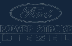Power Stroke Diesel 3 (small) Logo Design DXF Vectors File
