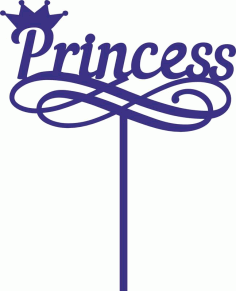 Princess Topper Cake Topper Design CDR File