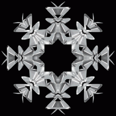 Prismatic Star Line Vector SVG File