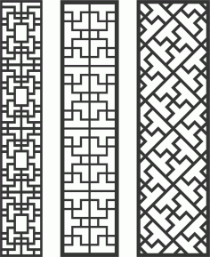 Privacy Screen Design for Modern Home DXF File
