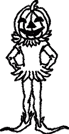 Pumpkin Costume Man Vector SVG File
