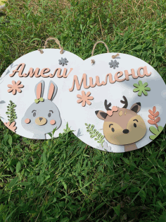 Rabbit and Reindeer Laser Cut Free CDR Vectors File