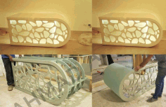 Reception Desk Pattern Laser Cut Free Vector DXF File