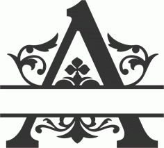 Regal Split Font A Free DXF Vectors File
