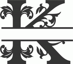 Regal Split Font K Free DXF Vectors File