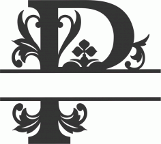 Regal Split Font P Free DXF Vectors File