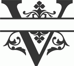 Regal Split Font V Free DXF Vectors File