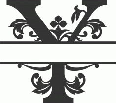 Regal Split Font Y Free DXF Vectors File
