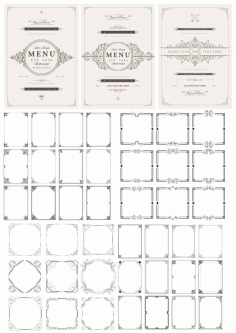 Retro Elegant Decor Elements Free CDR Vectors File