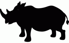 Rhino Silhouette Free DXF Vectors File