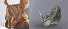 Rhinoceros Animal Head ED Puzzle CDR Vectors File