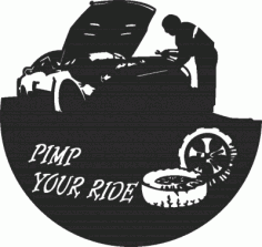 Ride Modern Wall Clock Frame CDR File