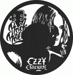 Rock and Roll Wall Clock Design DXF File