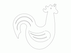 Rooster Crow Free Dxf For Cnc DXF Vectors File