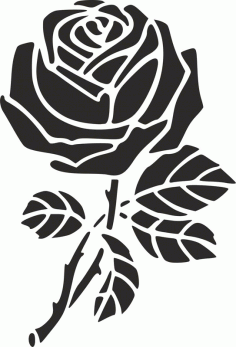 Rose Stencil Free DXF Vectors File