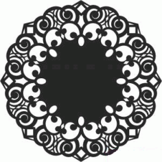 Round Decorative Pattern DXF File