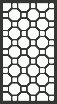 Round Design Metal Privacy Screens Outdoor Panel DXF File