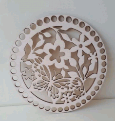 Round Laurel Leaves Mandala CDR Vectors File