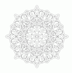 Round Mandala Decorative Pattern Free CDR File