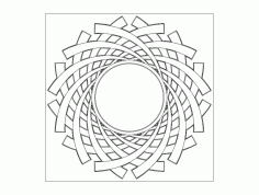 Round Mirror Frame Design Laser Cut CDR File