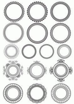 Round Vinyl Ornaments CDR File