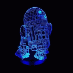 Satelite Illusion Lamp CNC Laser Engraving Free CDR Vectors File